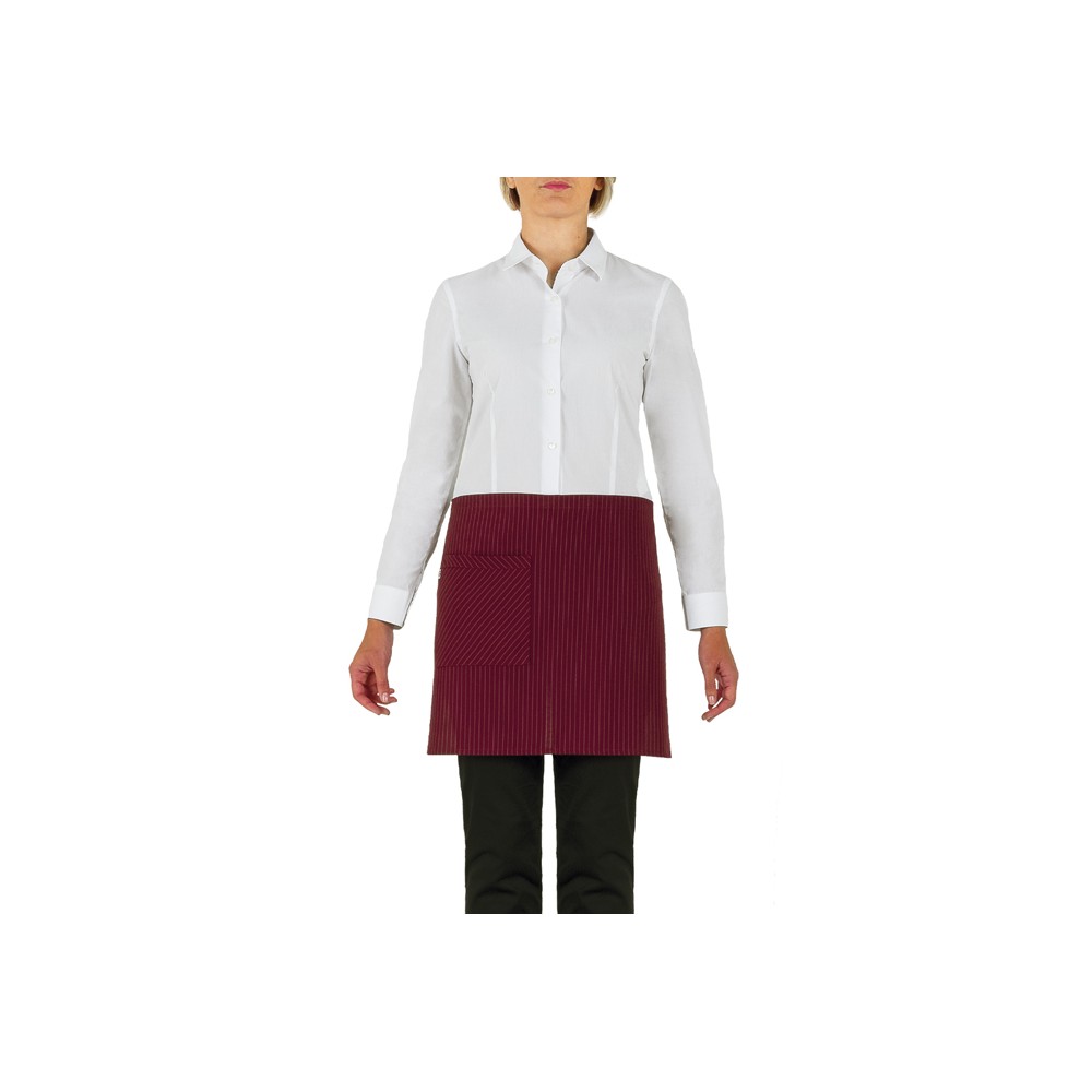 Short Bordeaux Pinstripe Waist Apron for Bar Waiters, Pub, Naples Q1HX0133 Italiantrendy