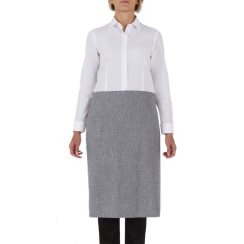 Long Waist Apron for Bar in Gray Lyon - Q1HX0131 Italiantrendy