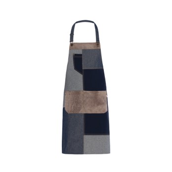 California Apron - Denim Patchwork, Alcantara, Adjustable Overalls Q1HX0139