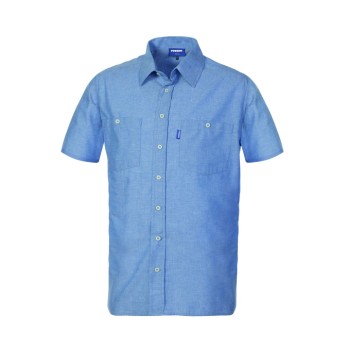 Camicia Iron manica corta-HH027064XL-0 Camicia Iron Manica Corta in Cotone Oxford - Colore Azzurro, Taglie Da S a 4XL