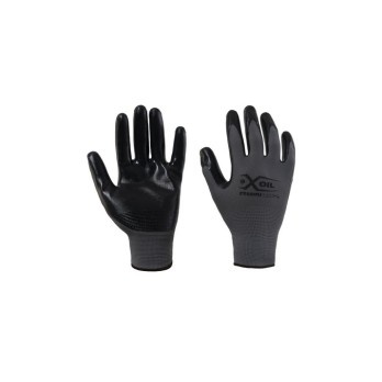 GGU013 Polyester/Nitrile Smooth Gloves - Protection and Durability, Sizes 6-11 For Mechanical Work, Construction, Gardening