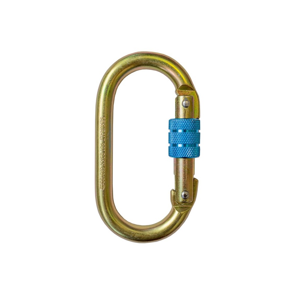 N061  Moschettone 981 Anticaduta - Acciaio Tropicalizzato, Chiusura Screw-Lock, CE