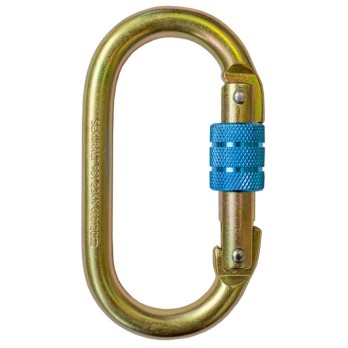 N061  Moschettone 981 Anticaduta - Acciaio Tropicalizzato, Chiusura Screw-Lock, CE