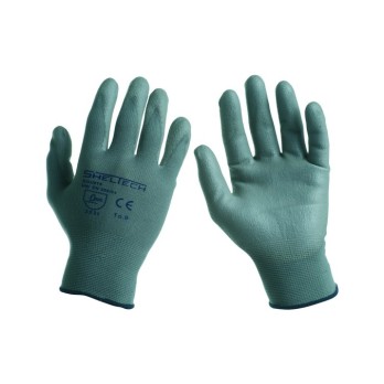 GGU018 Work Glove with Exceptional Grip and Ergonomic Comfort Nylon-Polyurethane Gray