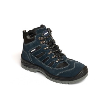 Scarpa Alta Scamosciata Blu Inserti Nylon Bidensita scarpe antinfortunistiche S1 P PPRC663