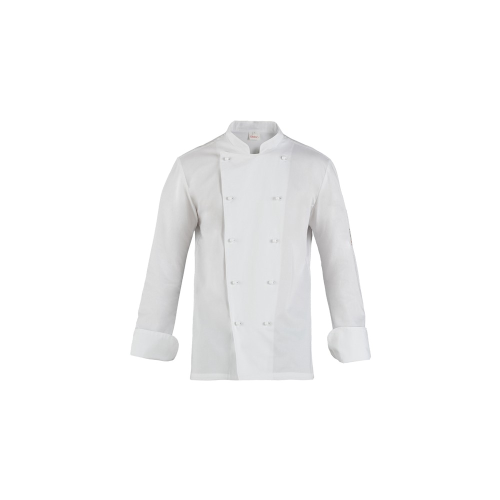 Slim Chef Cook Cotton Double-Breasted White Jacket Discounted Now Available Online