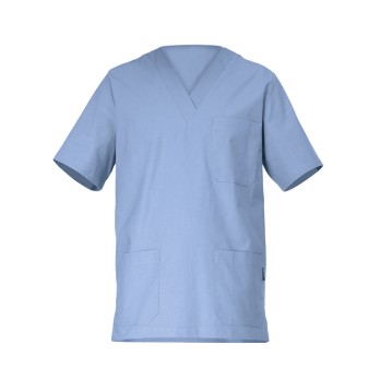 Blue V-Neck Tunic for Male Doctor Dentist Nurse Hospital italian trendy Piero-Q3KX0169