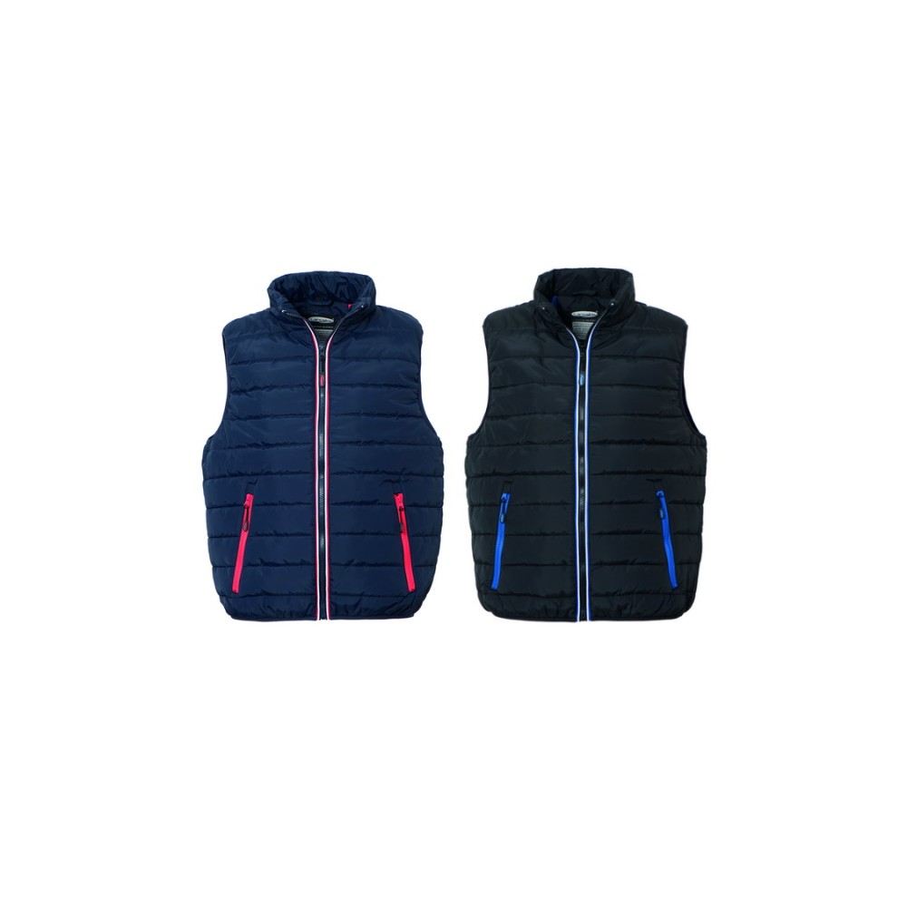 Men's Quilted Padded Winter Vest in Black or Blue