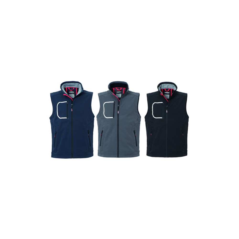 Gilet Da Uomo Nero Blu Grigio Termico Softshell HH654