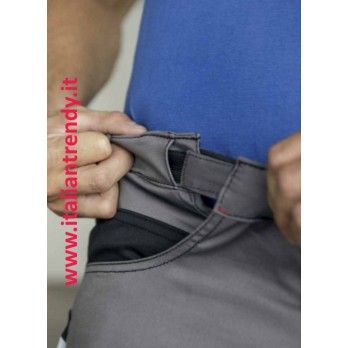 Stretch Work Pants with Side Pockets Durable Fabric