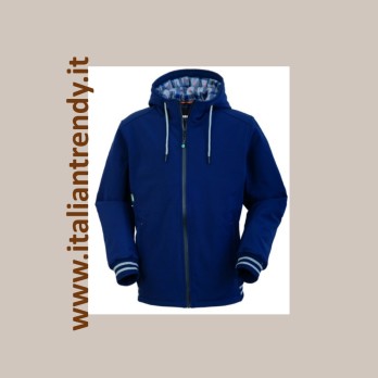 Black or Blue Men's Padded Winter Jacket with Hood Online