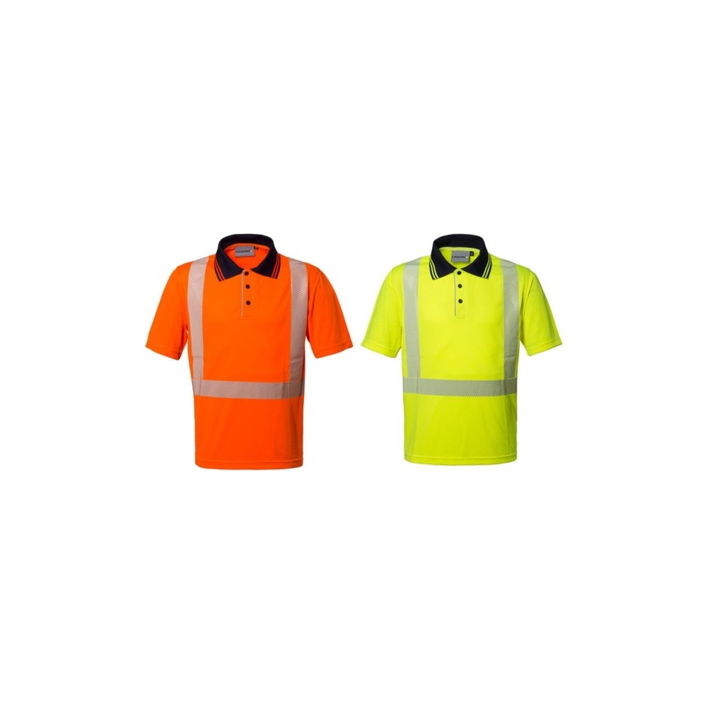 Orange or Yellow Half-Sleeve High Visibility Polo Shirt Online