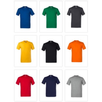 Stock of short sleeve cotton T-Shirts 150g 5 pieces per size