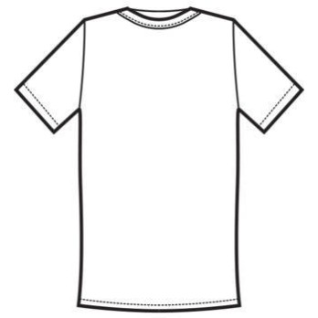 Stock de camisetas de manga corta de algodón de 150g - 5 unidades por talla.