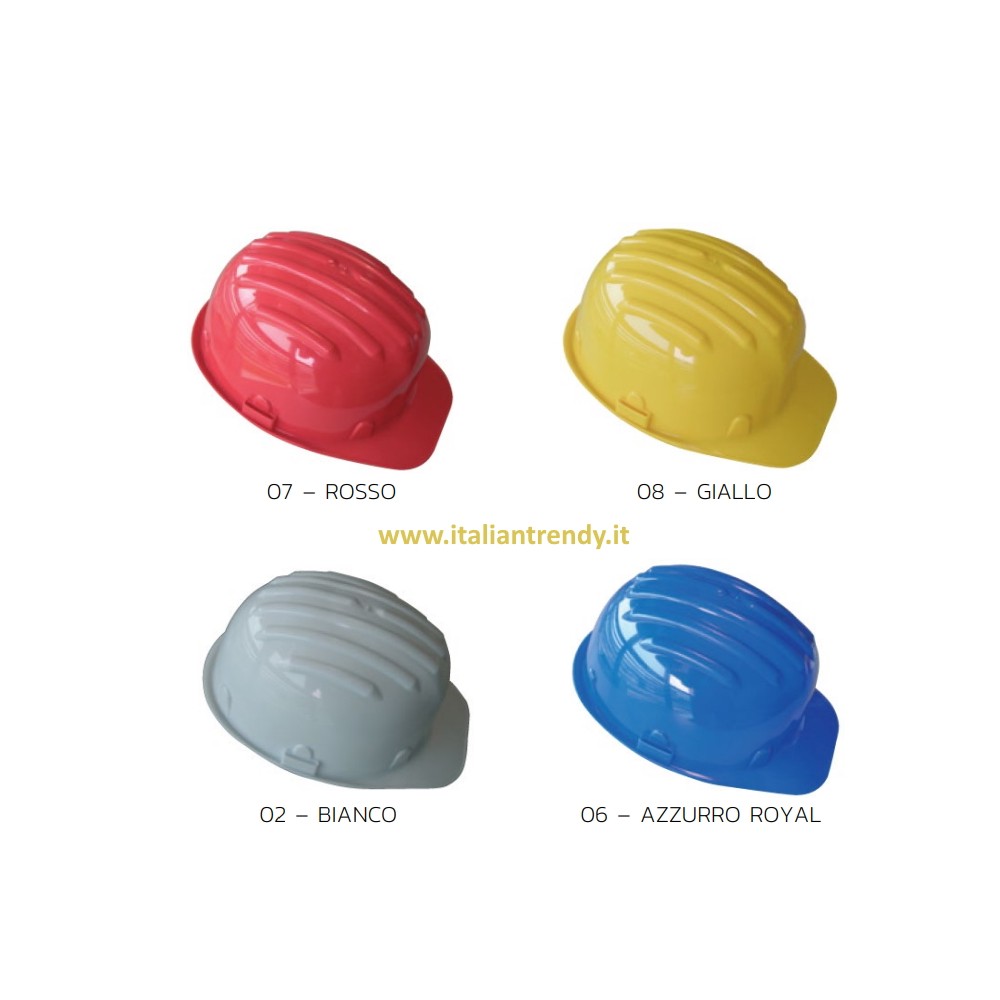 Elmetto Di Protezione O Casco Da Cantiere Certificato EN 397 Rosso, Giallo, Blu, Bianco Elmetto-H06007-0