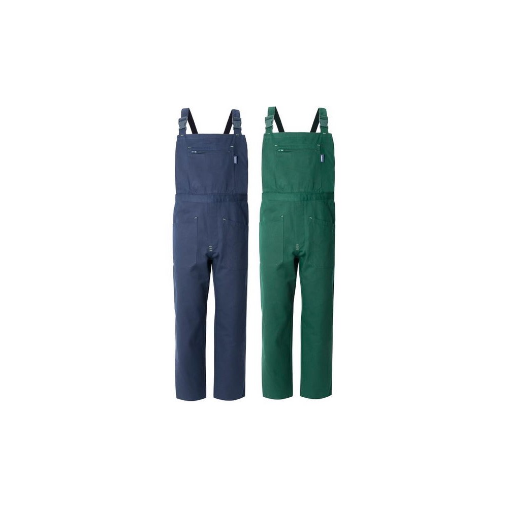 Salopette Pantaloni A Pettorina Verde o Blu In Cotone Per Serra Giardiniere Fiorista