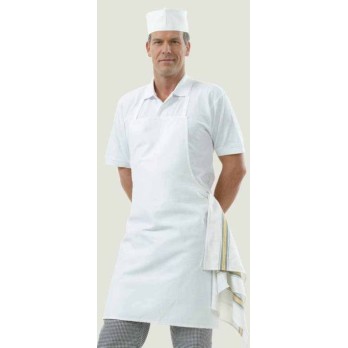 Stock of 10 White Parannanze Aprons 70 X 85 in Cotton for Kitchen or Bakery