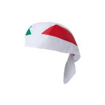 Bandana cap for pizza chef with tricolor Italy design