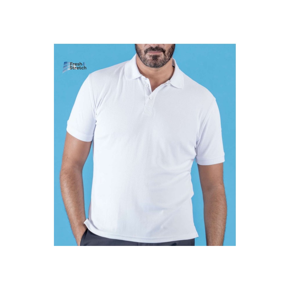 Super Slim Polo Shirt in Blue, White or Black, Short-Sleeved for Men. Available Online