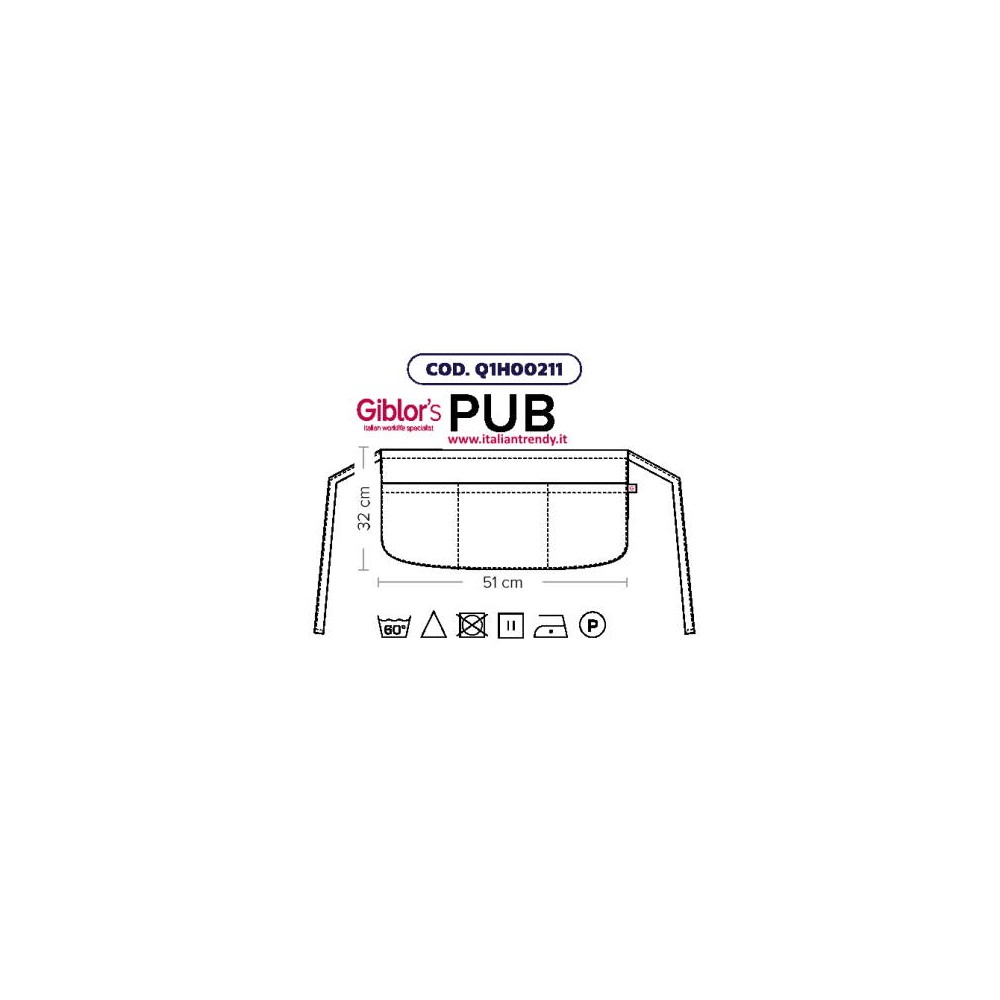 Grembiule Unisex Pub – Bar Caffe’ Enoteche Camerieri Uomo Donna Grembiule Pub-Q1H00211C03U-0