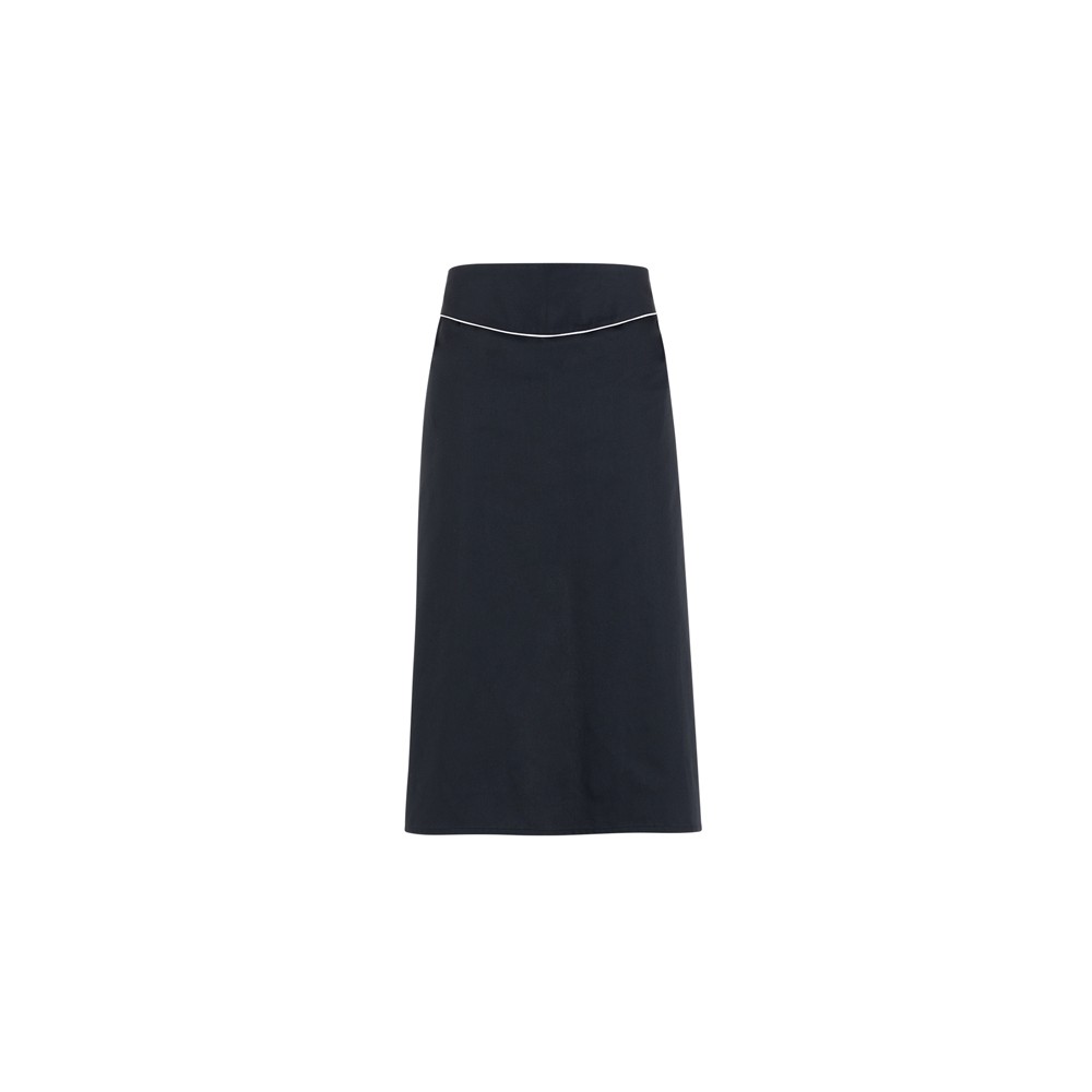 Long Black Apron with Thin White Insert for Cook