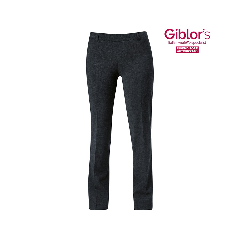 Women's Slim Pants, Wool Blend, Gray, Black, Blue. For Ho.Re.Ca Uniforms, Office, Resort Reception.