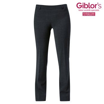 Women's Slim Pants, Wool Blend, Gray, Black, Blue. For Ho.Re.Ca Uniforms, Office, Resort Reception.