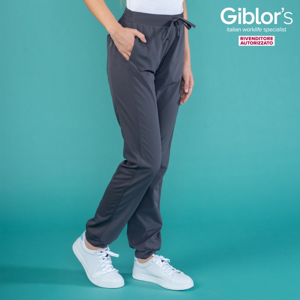 Unisex Trousers with Elastic Ankle 6 Colors Stretch Fabric Comfortable for Aesthetic, Healthcare, Hospitality Sector