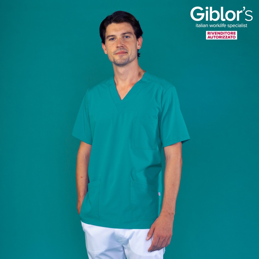 Coat, Short Sleeve V-Neck Scrub for Doctor, Nurse, 7 Colors. For Healthcare and Medical Sector.