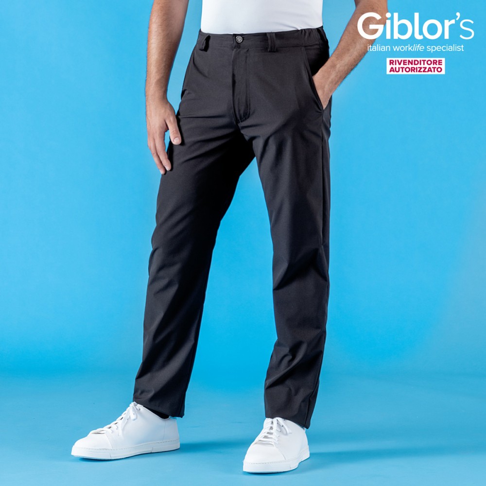 Pantalón Unisex Negro con Bragueta y Botón Para Estética Spa o Centro de Belleza italiantrendy Chris 23P03P336 1