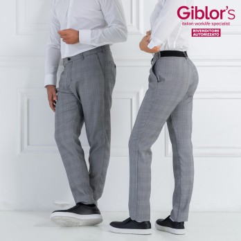 Pantalón Clásico Príncipe de Gales Con Bragueta y Botón Para Cocina o Sala Italiantrendy Dylan 23P08P353