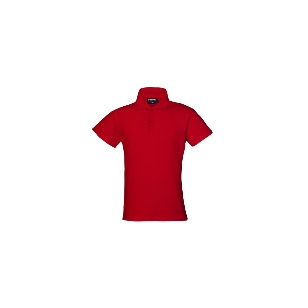 Polo Slim Da Donna A Maniche Corte Rossa Raven-HH17307M-0