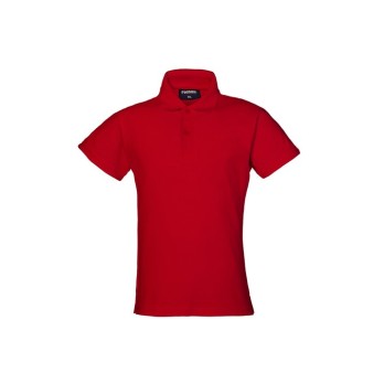 Polo Slim Da Donna A Maniche Corte Rossa Raven-HH17307M-0