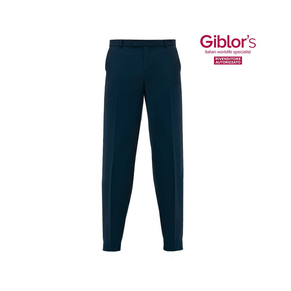 Pantalone Giovanni Blue for Men Slim Fit - Professional Uniform for Catering and Hospitality Sector Q1PX0155 italiantrendy