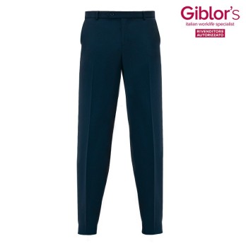 Pantalone Giovanni Blue for Men Slim Fit - Professional Uniform for Catering and Hospitality Sector Q1PX0155 italiantrendy