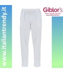 Pantalone Bianco Uomo Donna Per Medico Dentista Infermiere Oss Estetista 100% Cotone dalla XS alla 4XL