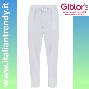 Pantalon blanc pour homme femme pour médecin infirmier aide-soignant esthéticienne en coton