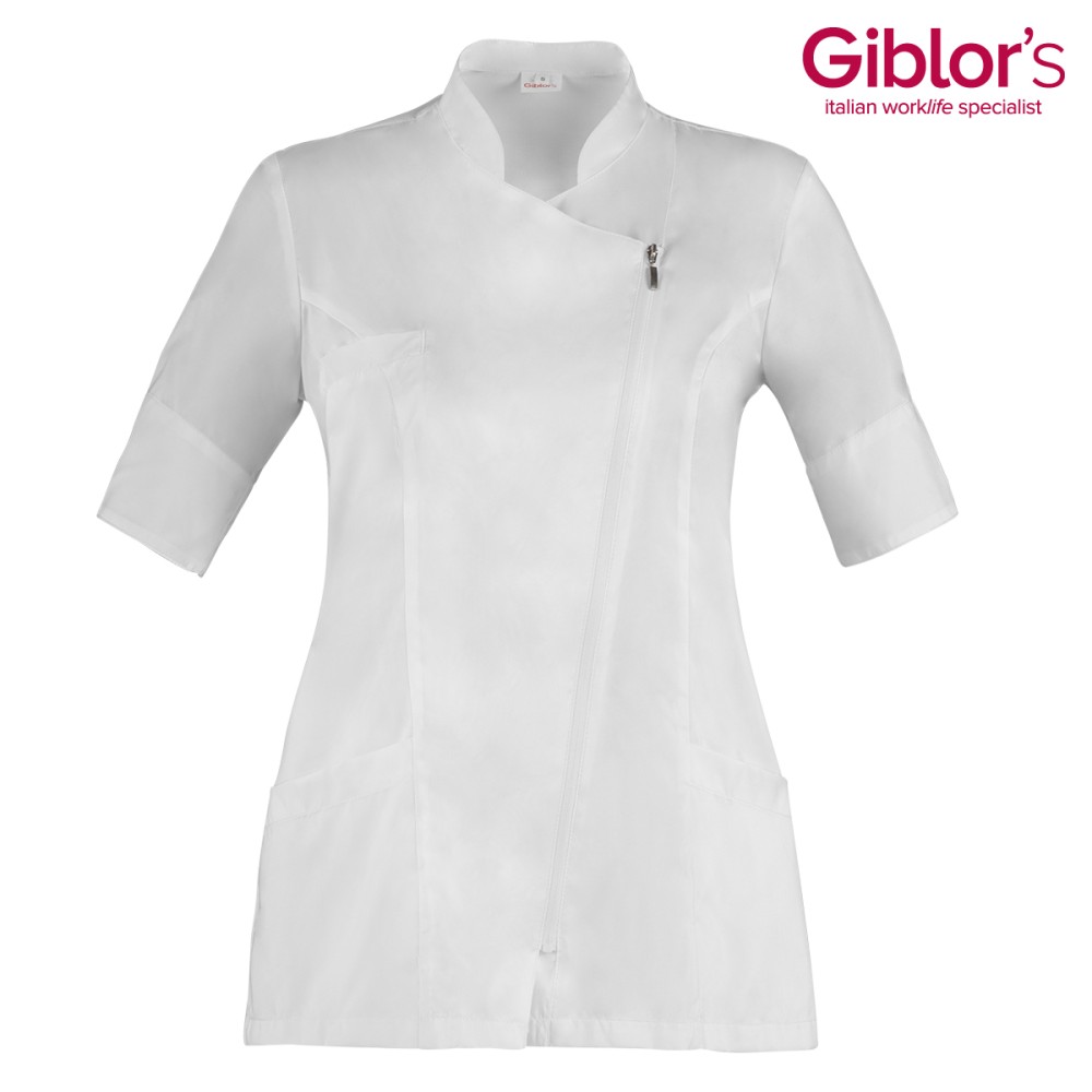 White Women's Tunic for Hairdressers, Beauticians, and Wellness Professionals. Now it's Online