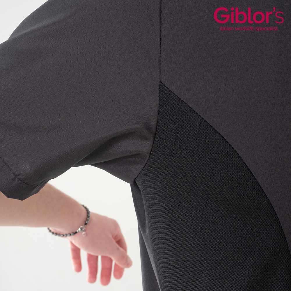 Short-sleeved lightweight black tunic for the Medical Sector SPA is available online.