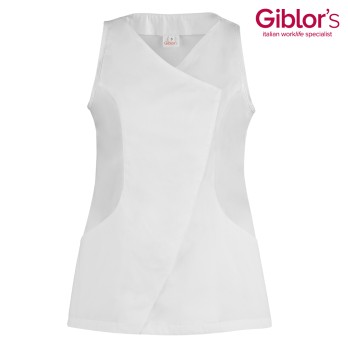 Camisa blanca tipo casaca para mujer para centro estético spa Sara de ItalianTrendy Q2K00236 1