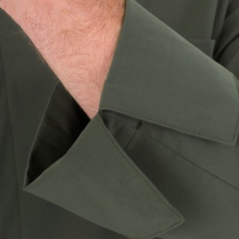 Lightweight Chef Jacket with Mandarin Collar and Hidden Snap Buttons