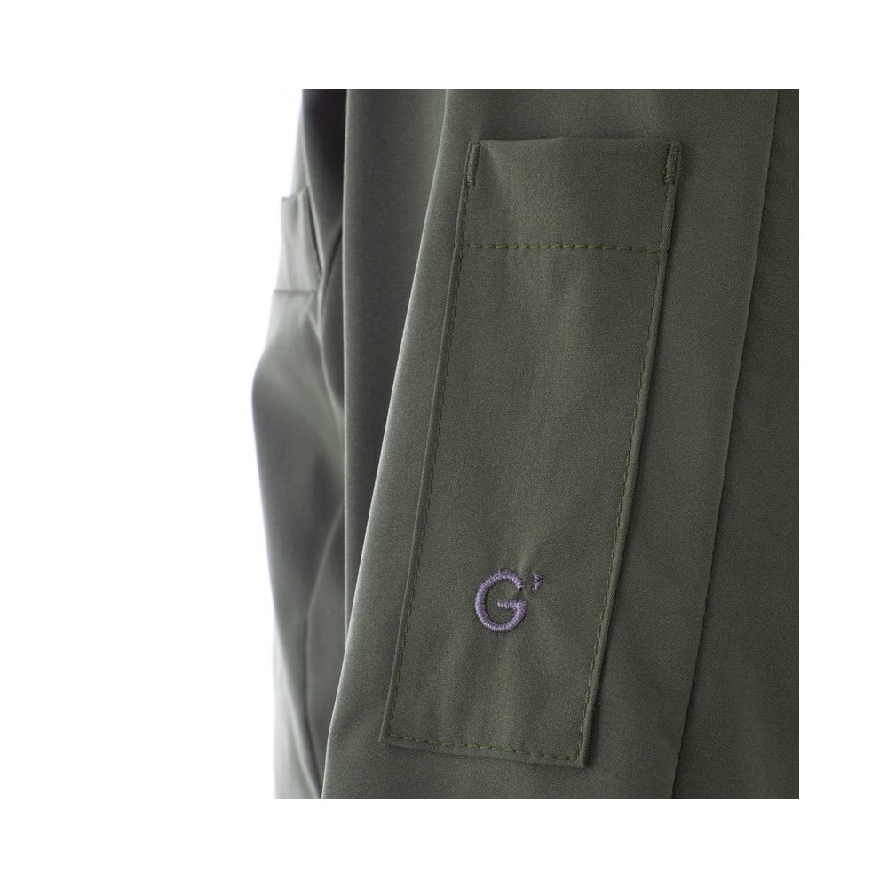 Lightweight Chef Jacket with Mandarin Collar and Hidden Snap Buttons