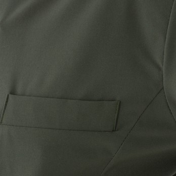 Lightweight Chef Jacket with Mandarin Collar and Hidden Snap Buttons