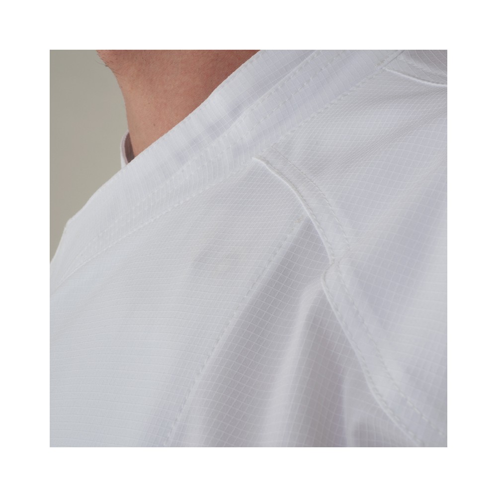 Lightweight and Robust Short Sleeve Kitchen Jacket in White or Black Aron 24P08G402 italiantrendy