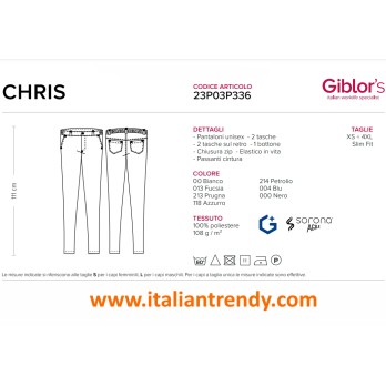 Pantalone Unisex con Patta e Bottone Per Estetica Spa o Beauty Center italiantrendy Chris 23P03P336 3