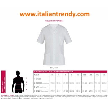 White Medical Unisex Scrub V-Neck Short Sleeves With Buttons