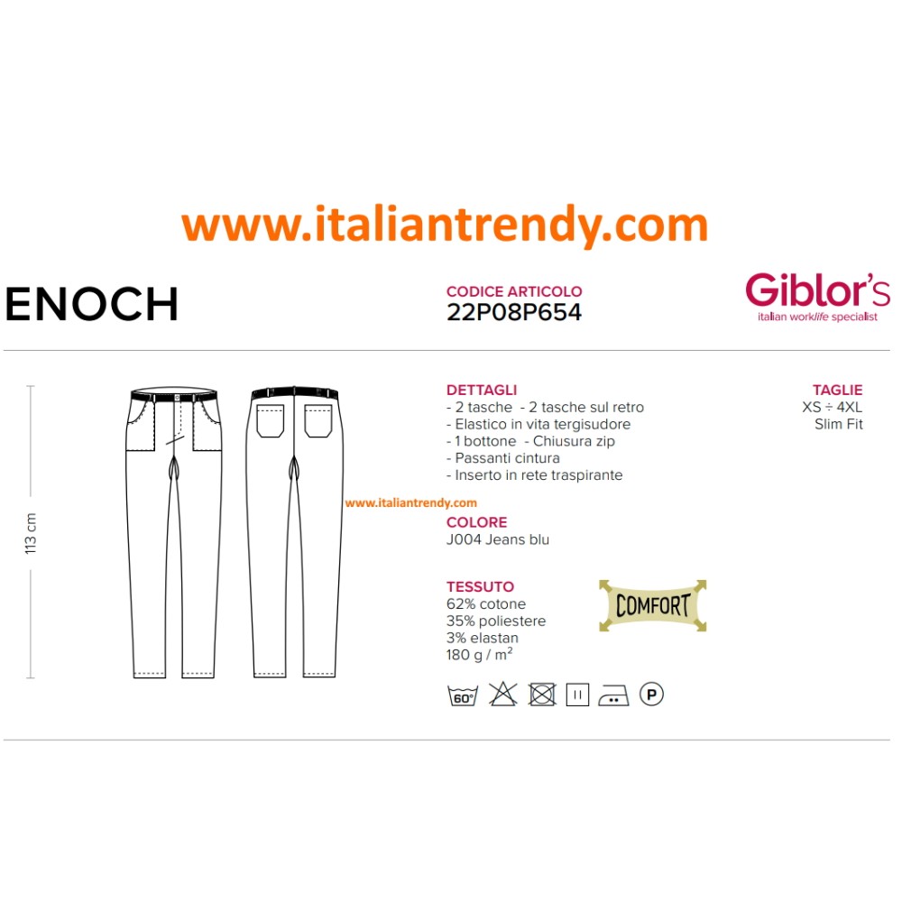 Pantaloni Unisex Neri O Bianchi Slim Fit In Cotone Elasticizzato. Ideale Per Il Settore Benessere E Ristorazione. Fino alla 4 Xl