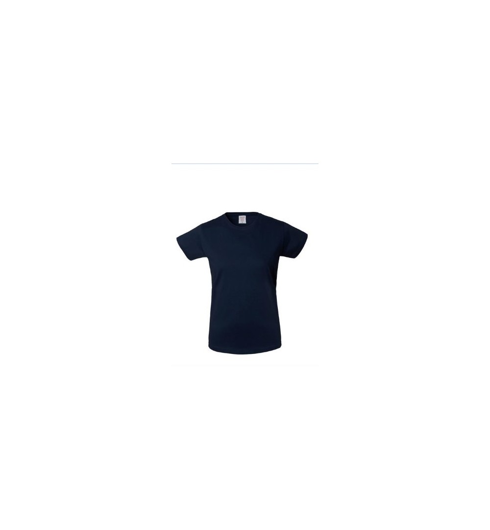 Maglia T-Shirts Donna  Cotone 150 g Manica Corta 5 Pezzi Blu
