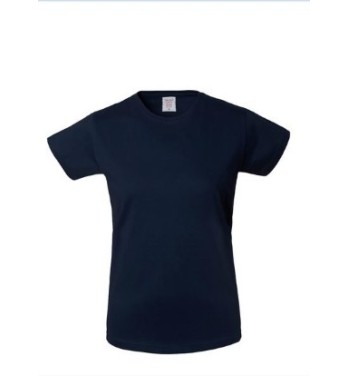 Maglia T-Shirts Donna  Cotone 150 g Manica Corta 5 Pezzi Blu