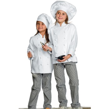 Pantaloni Cuoco Per Bambini Cotone Pied De Poule Baby Chef ESAURITO